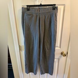 Lands' End Charcoal Knit Wide Leg Pants